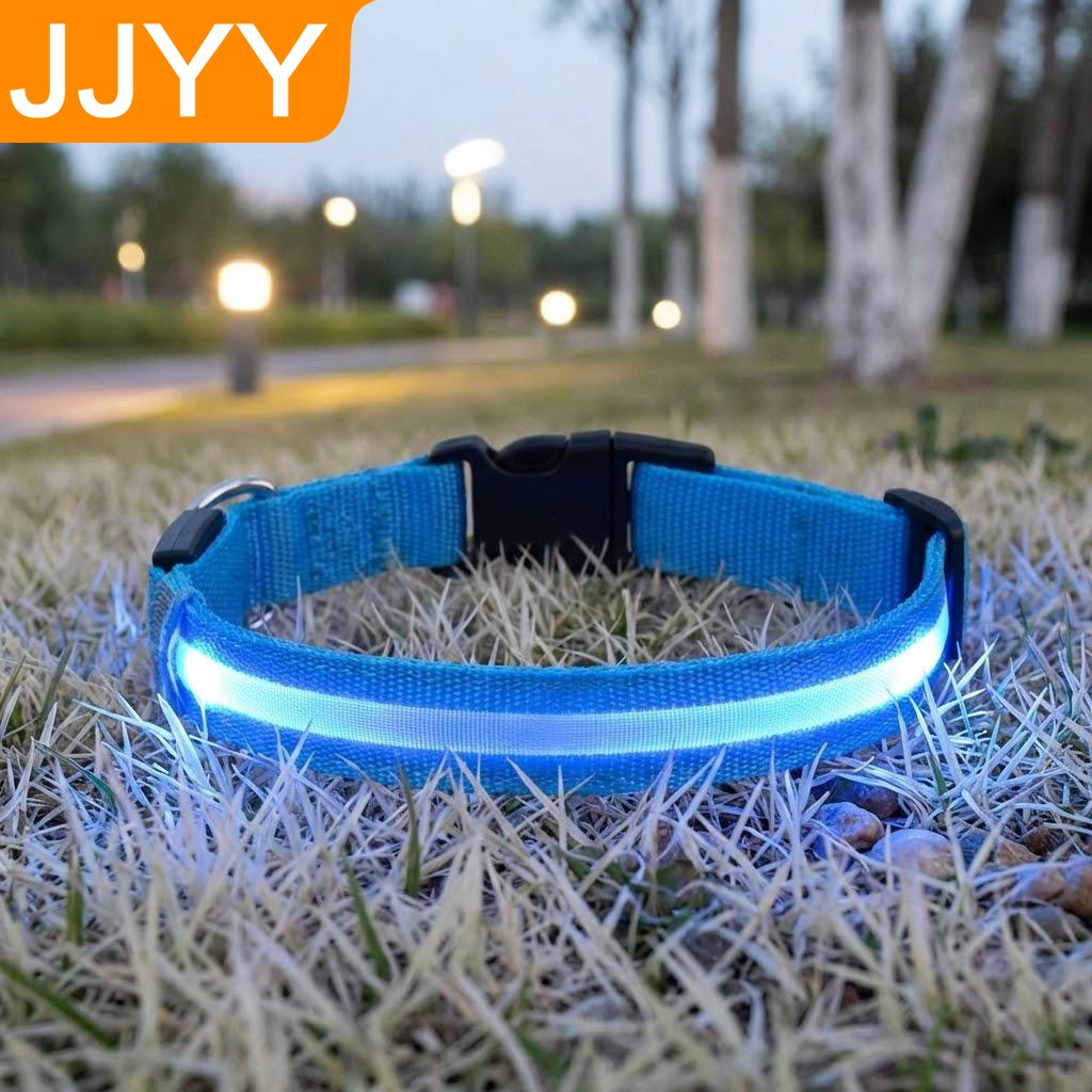 Tech Dog Accessories - Collar de Nailon Reflectante con LED