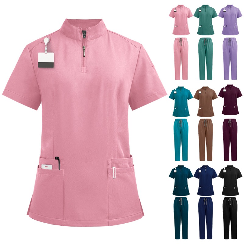 Vet Tech Accessories - Uniforme Médico Neutro con Cuello Alto