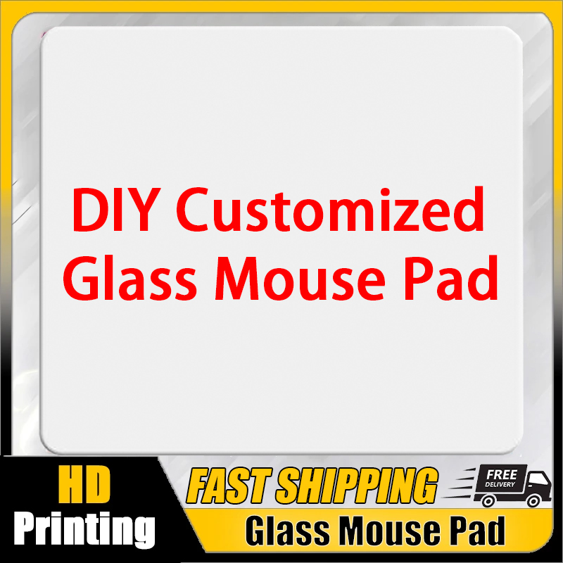 Tech Desktop Accessories - Alfombrilla de Ratón de Vidrio Personalizada,