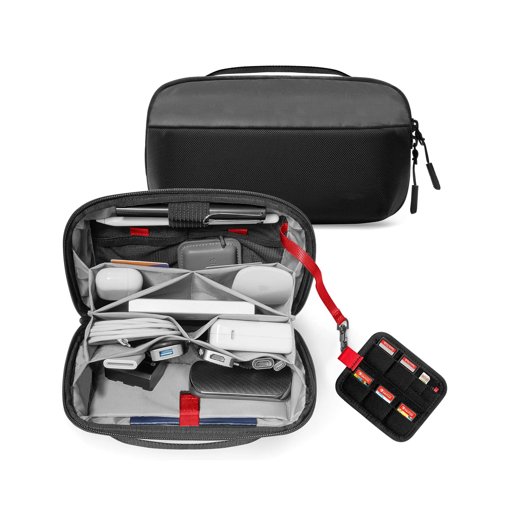 Tech Accessories Travel Organizer Pouch - Estuche Organizador de Accesorios Electrónicos, Resistente