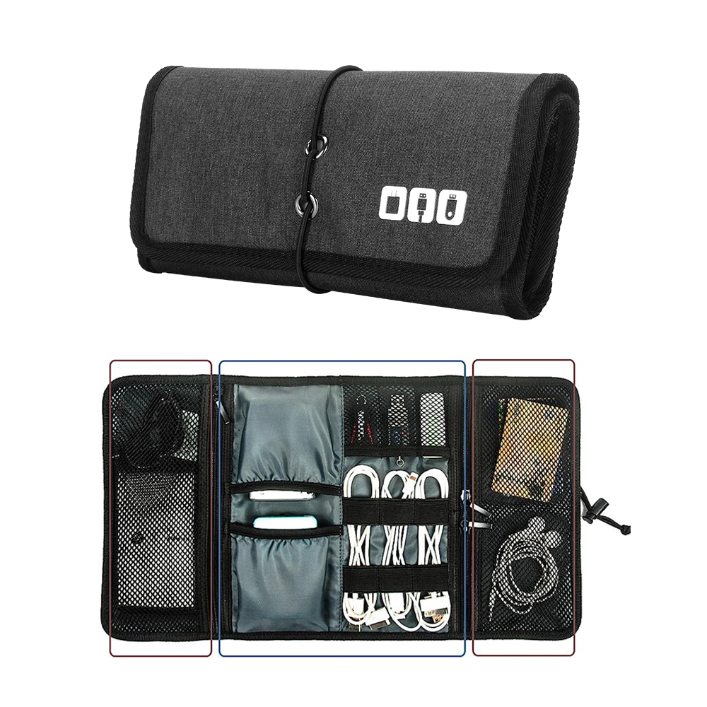 Tech Accessories Travel Organizer Pouch - Bolsa organizadora electrónica para cables, cargador