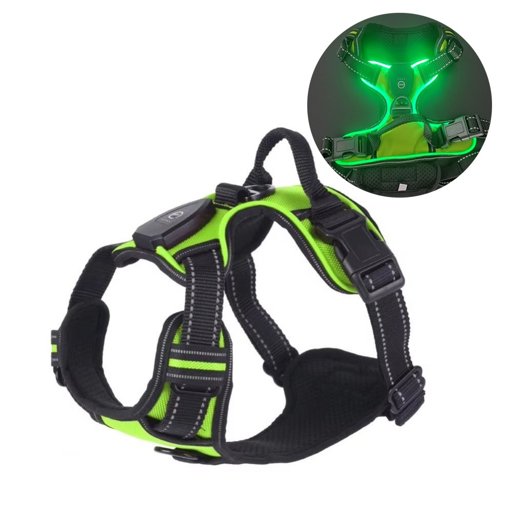 Tech Dog Accessories - Arnés Luminoso LED Duradero para Perros,