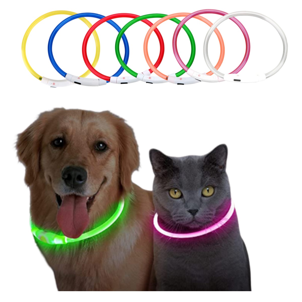 Tech Dog Accessories - Collar de perro con luz Led,