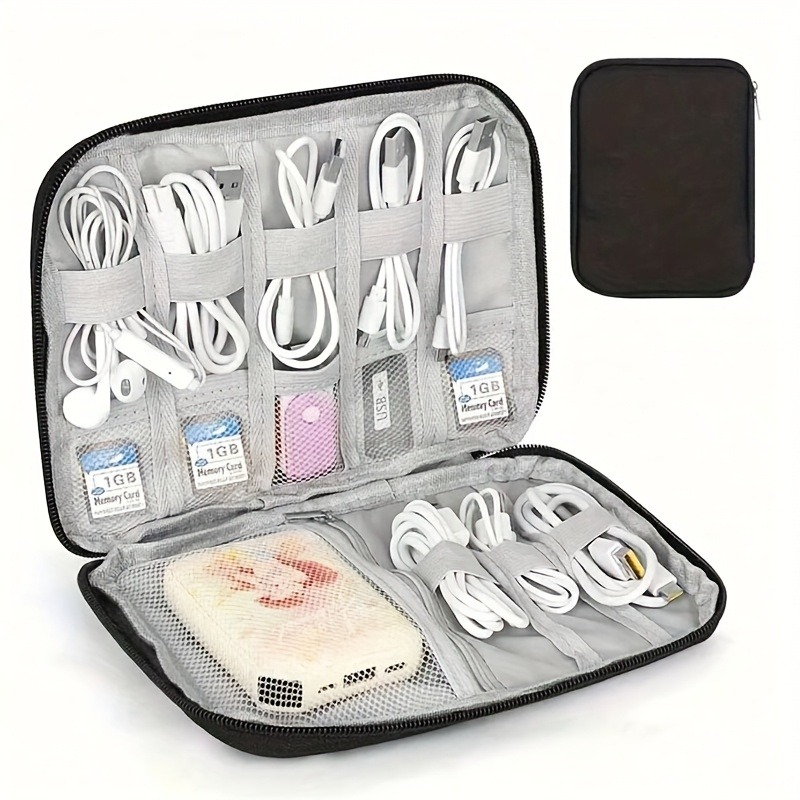 Tech Accessories Travel Organizer Pouch - Caja de Accesorios Electrónicos con Múltiples
