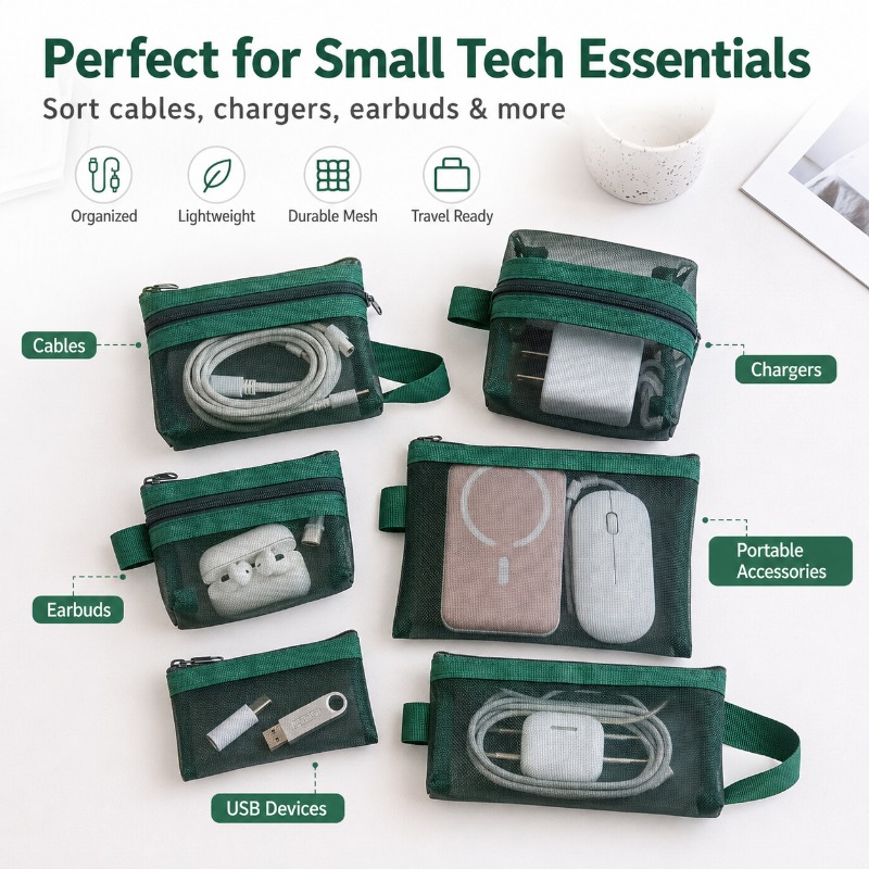 Paquete de 6 Bolsas de Malla P - Tech Accessories Travel Organizer Pouch reseña y precio
