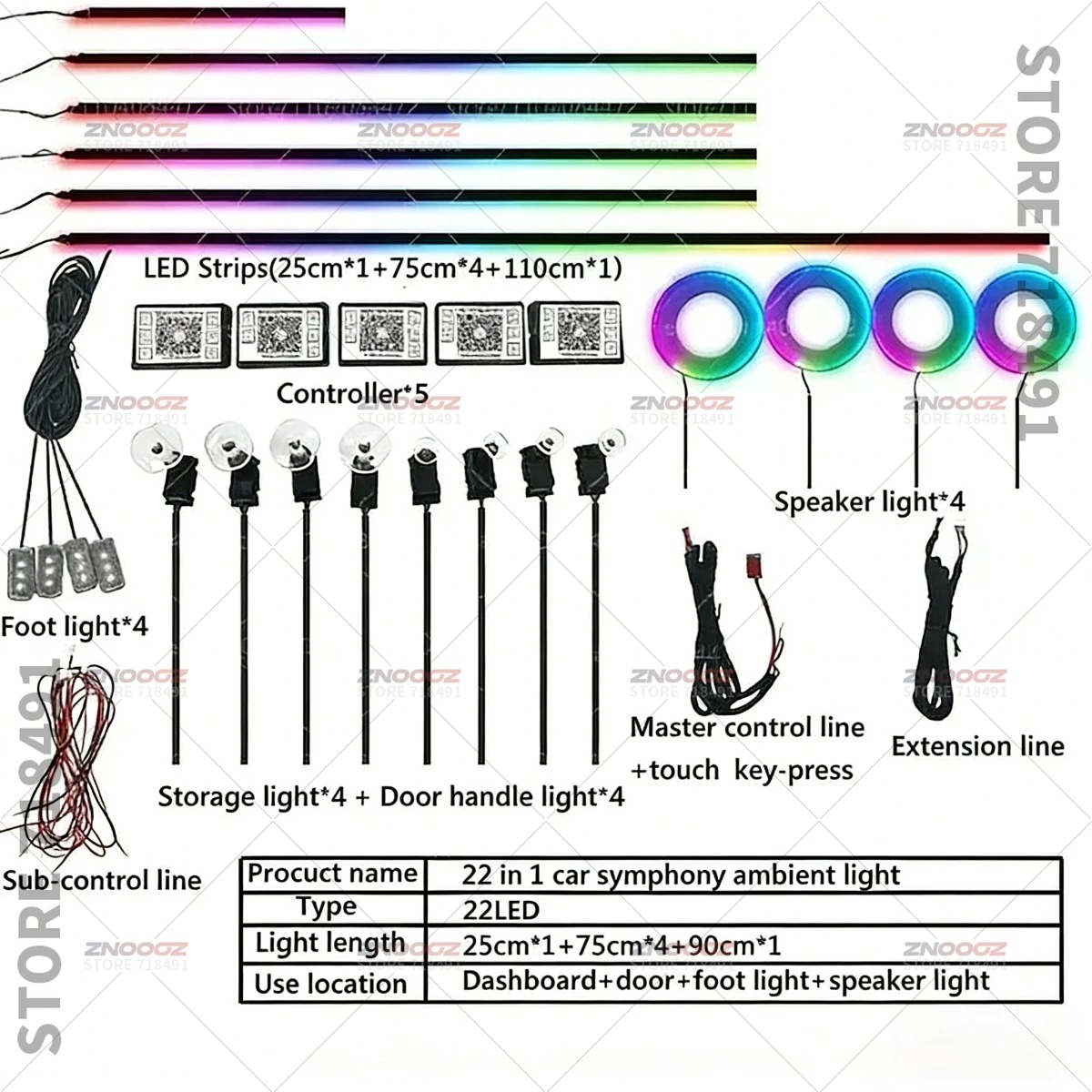 Luces ambientales acrílicas pa - Tech Accessories Renault reseña y precio