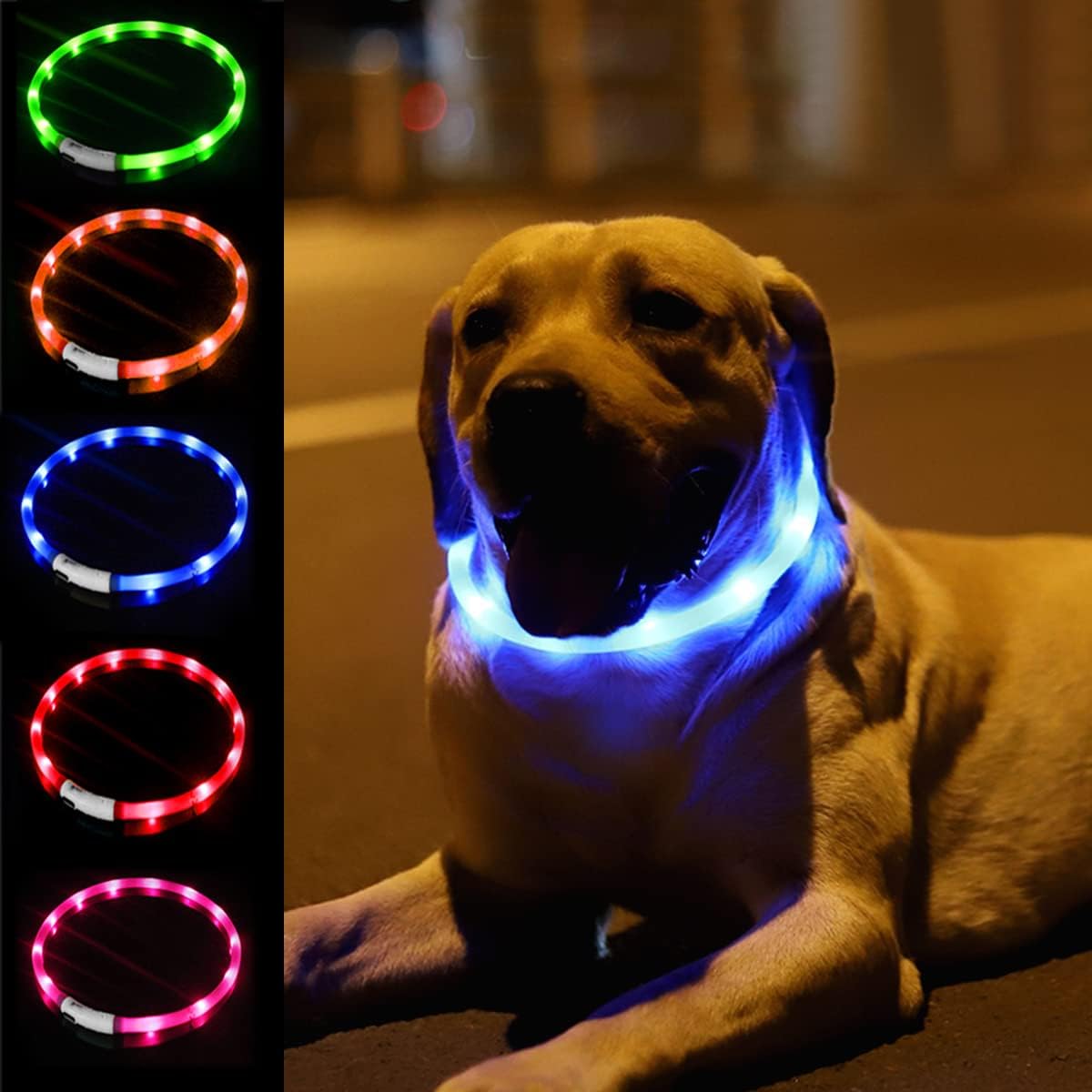 Collar LED de silicona para pe - Tech Dog Accessories reseña y precio