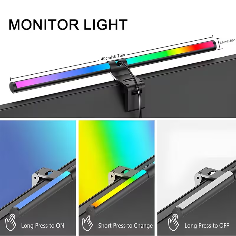 Barra de luz RGB para monitor, - Tech Desktop Accessories reseña y precio