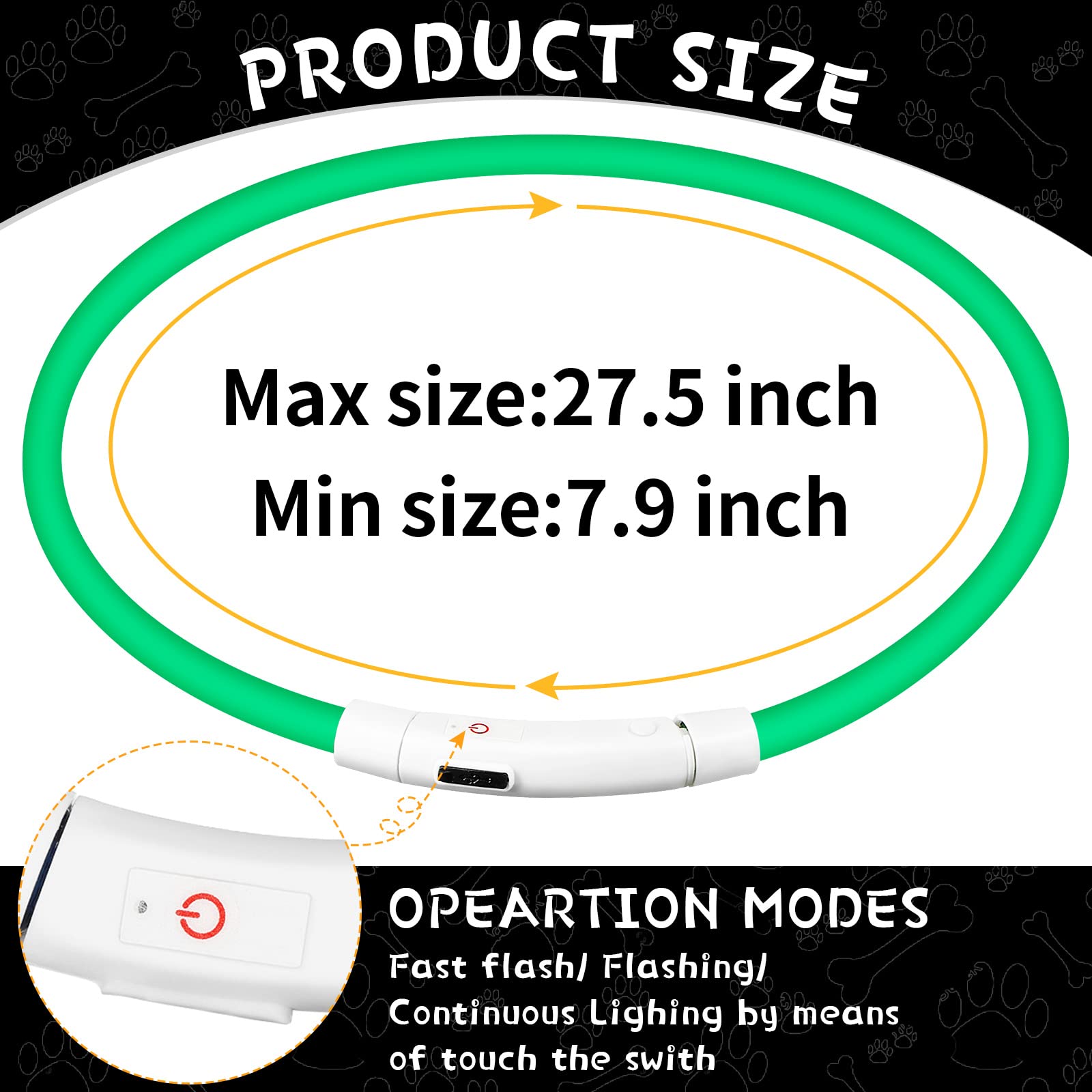 Collar LED de silicona para pe - Tech Dog Accessories reseña y precio