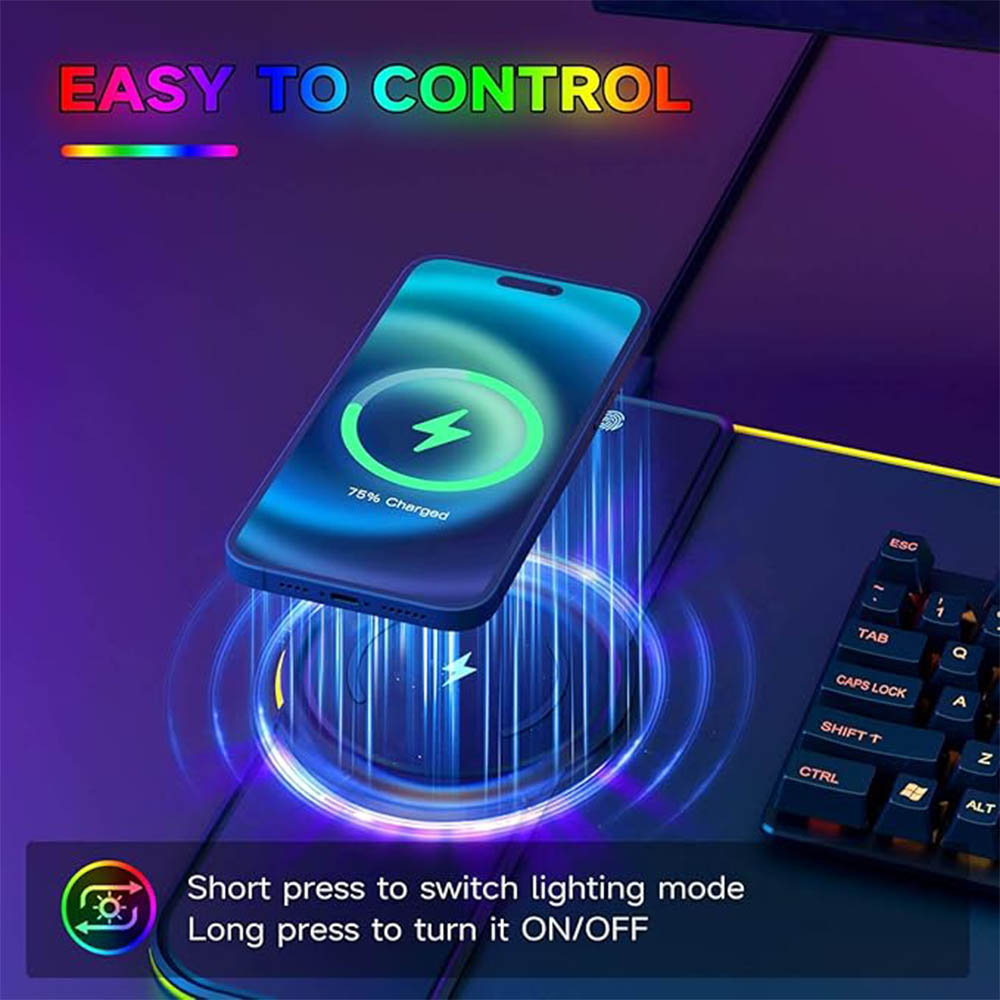 Alfombrilla de ratón RGB con c - Mouse Charging Pad reseña y precio