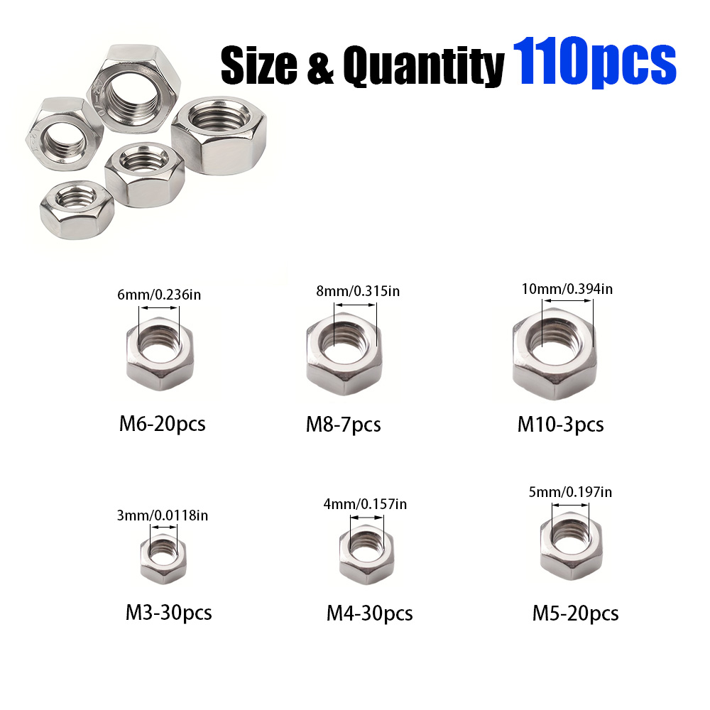 Juego de 110 Piezas de Tuercas - Tech House Accessories reseña y precio